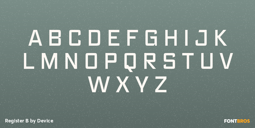 Register B Font Poster #2