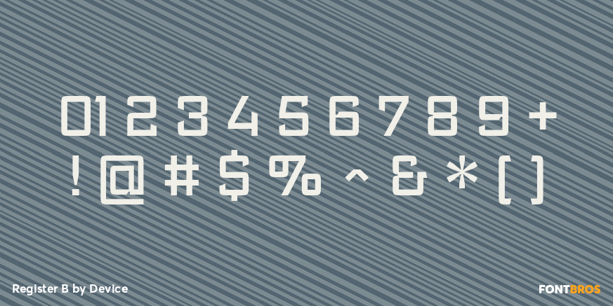 Register B Font Poster #4