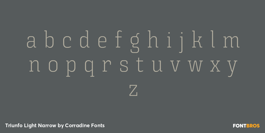 Triunfo Light Narrow Font Poster #3