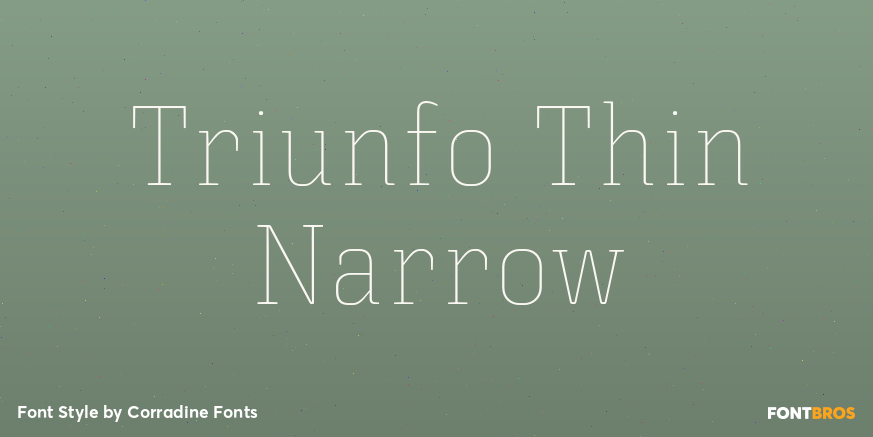 Triunfo Thin Narrow Font Poster #1