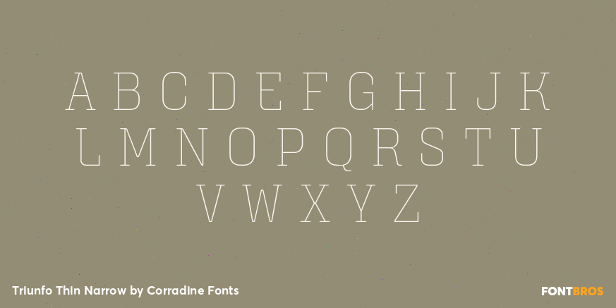 Triunfo Thin Narrow Font Poster #2