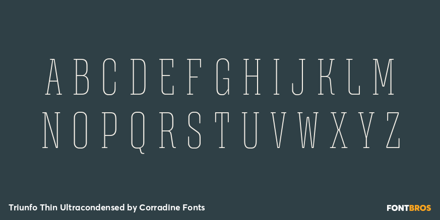 Triunfo Thin Ultracondensed Font Poster #2