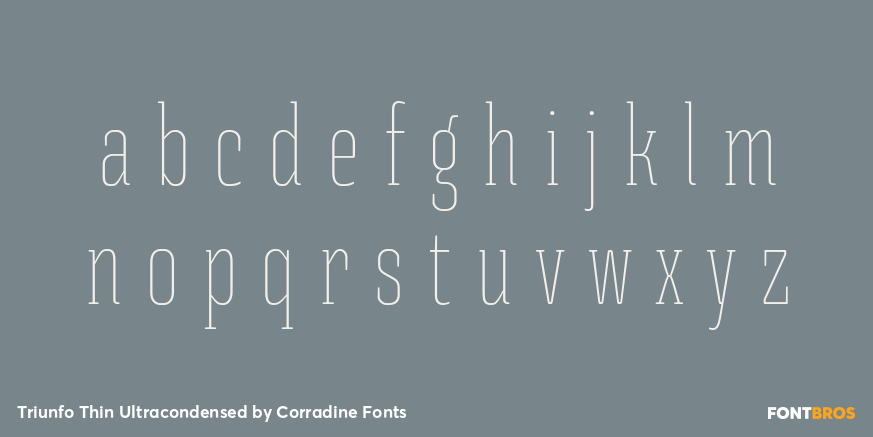 Triunfo Thin Ultracondensed Font Poster #3