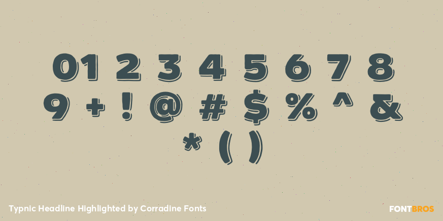 Typnic Headline Highlighted Font Poster #4