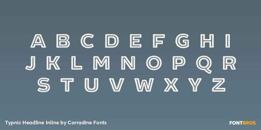 Typnic Headline Inline Font Poster #2