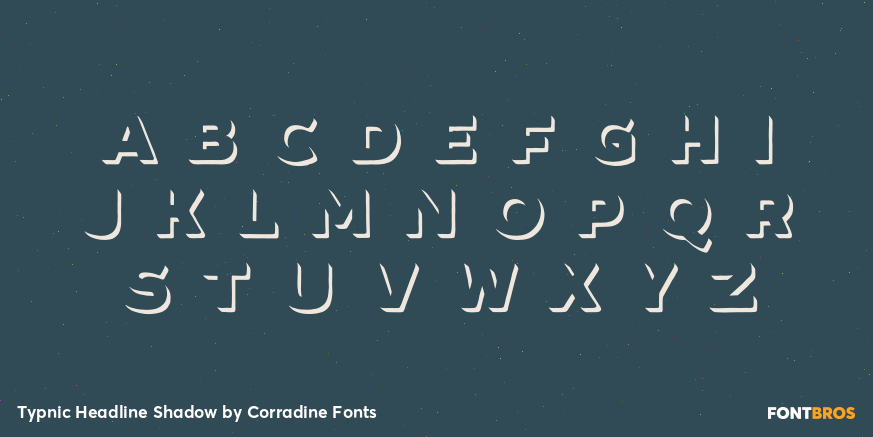 Typnic Headline Shadow Font Poster #2