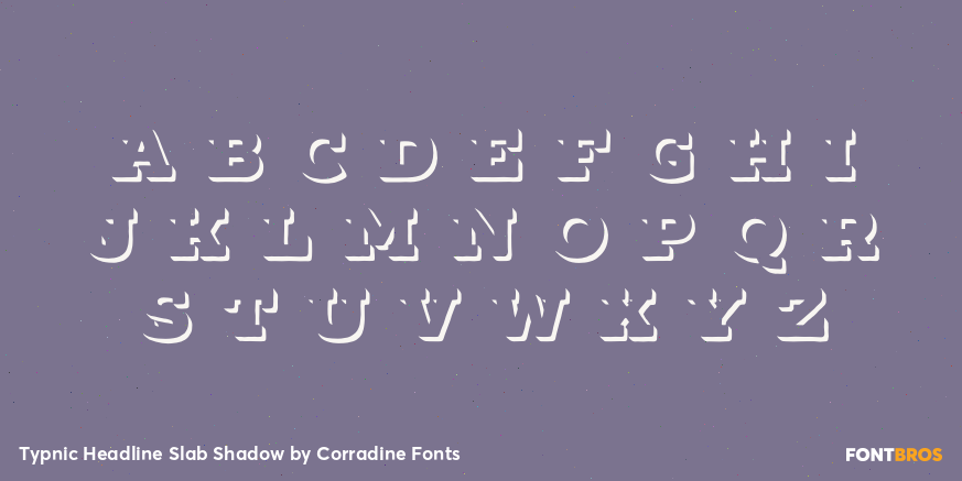 Typnic Headline Slab Shadow Font Poster #2