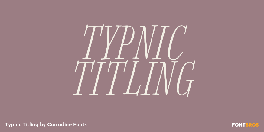 Typnic Titling Font Poster #1