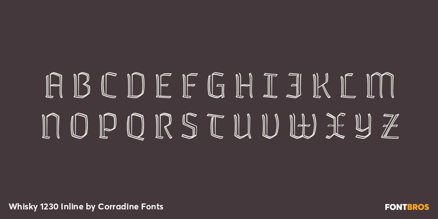 Whisky 1230 Inline Font Poster #2