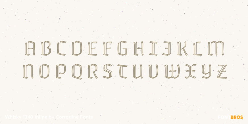 Whisky 1340 Inline Font Poster #2