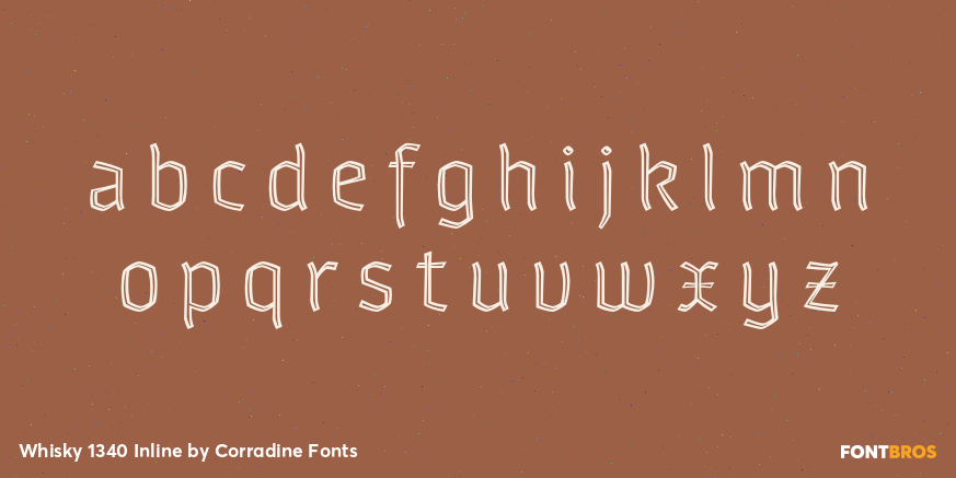 Whisky 1340 Inline Font Poster #3