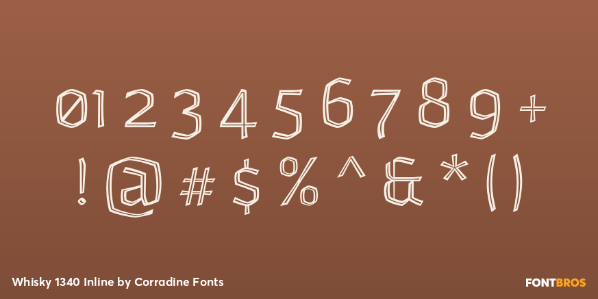 Whisky 1340 Inline Font Poster #4