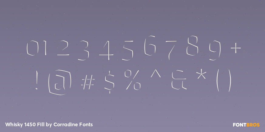 Whisky 1450 Fill Font Poster #4