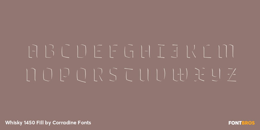 Whisky 1450 Fill Font Poster #2