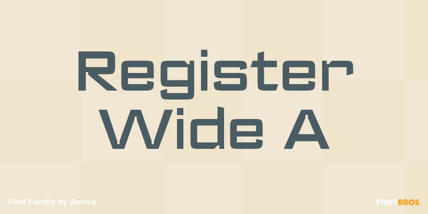 Register Wide A Font Poster #1