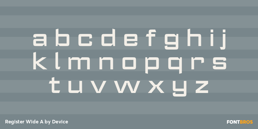 Register Wide A Font Poster #3