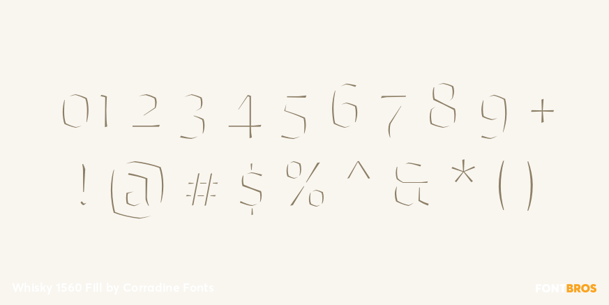 Whisky 1560 Fill Font Poster #4