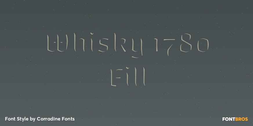 Whisky 1780 Fill Font Poster #1