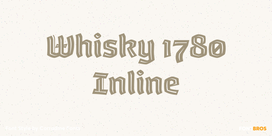 Whisky 1780 Inline Font Poster #1