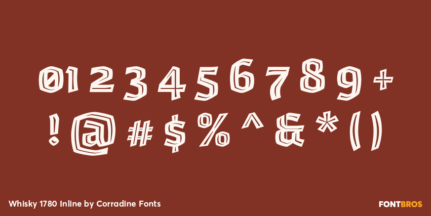 Whisky 1780 Inline Font Poster #4