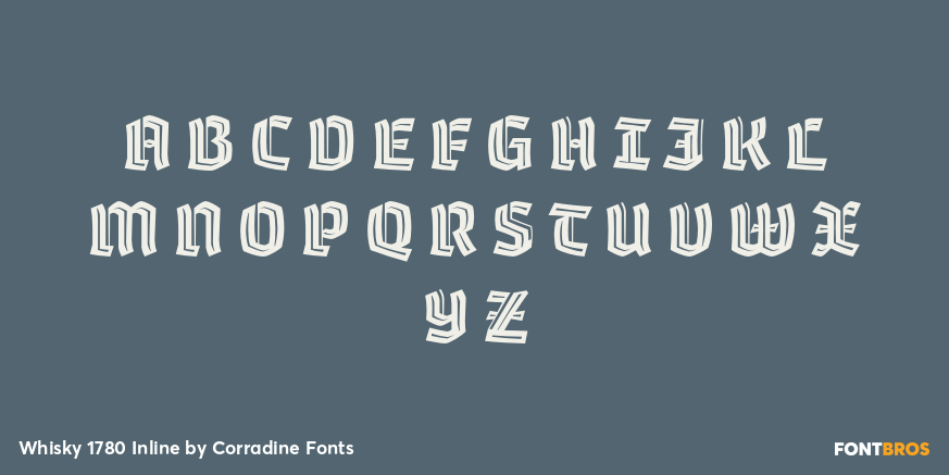 Whisky 1780 Inline Font Poster #2