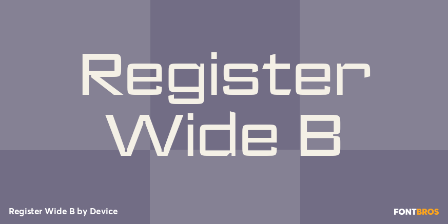 Register Wide B Font Poster #1