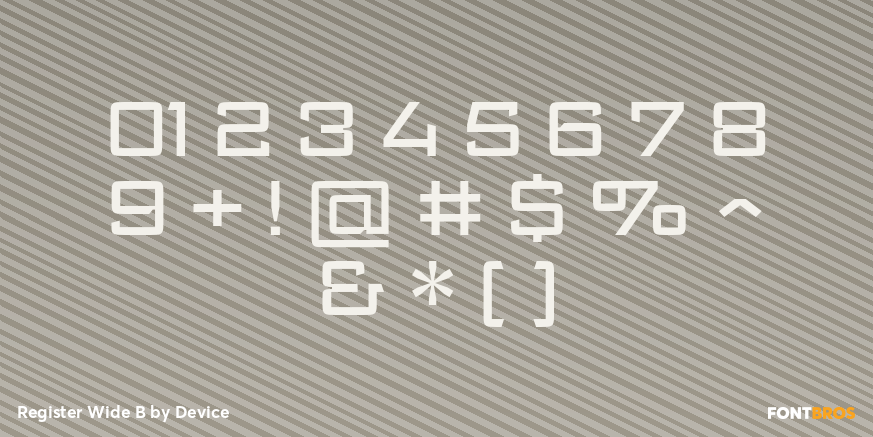 Register Wide B Font Poster #4