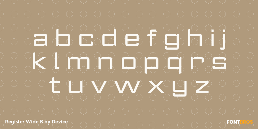 Register Wide B Font Poster #1