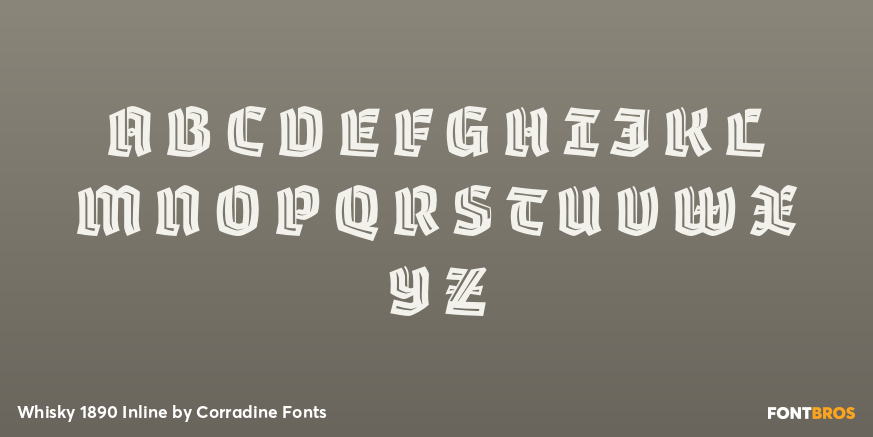 Whisky 1890 Inline Font Poster #2