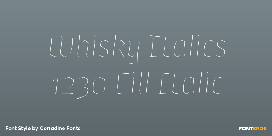 Whisky Italics 1230 Fill Italic Poster