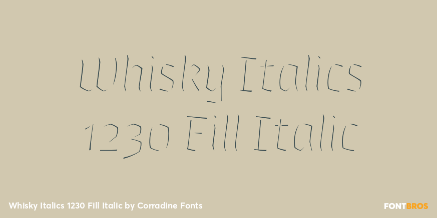 Whisky Italics 1230 Fill Italic Poster