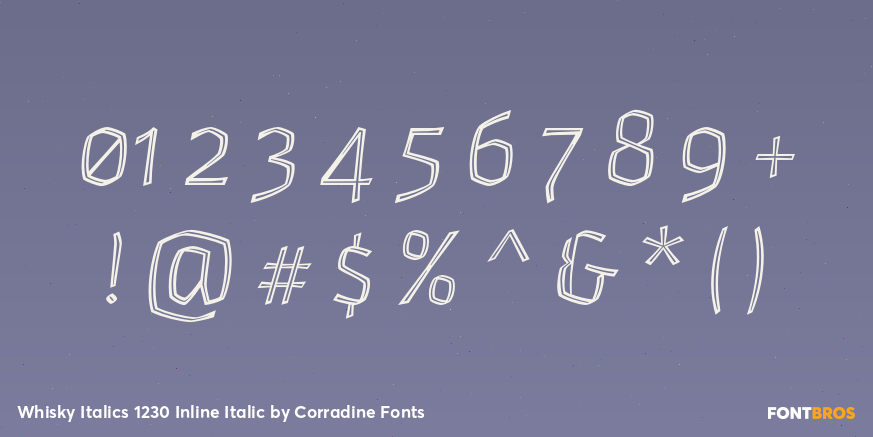 Whisky Italics 1230 Inline Italic Font Poster #4