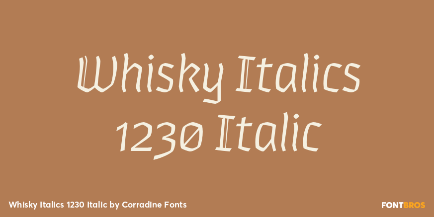 Whisky Italics 1230 Italic Poster