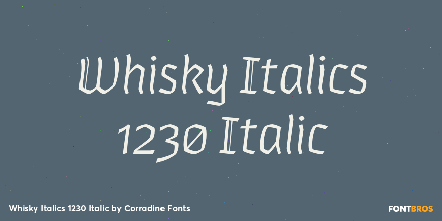 Whisky Italics 1230 Italic Font Poster #1