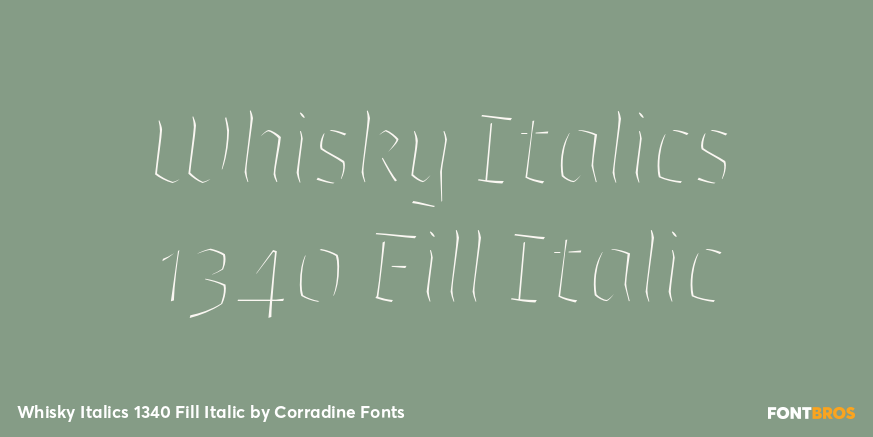 Whisky Italics 1340 Fill Italic Poster