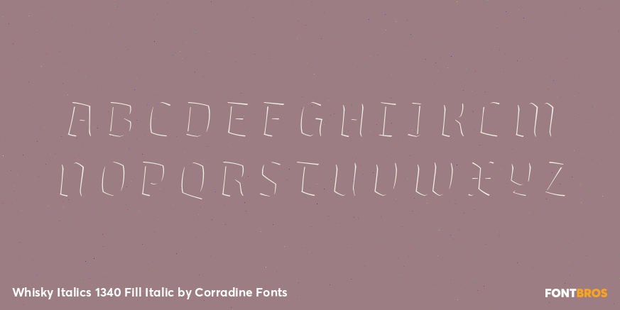 Whisky Italics 1340 Fill Italic Font Poster #2