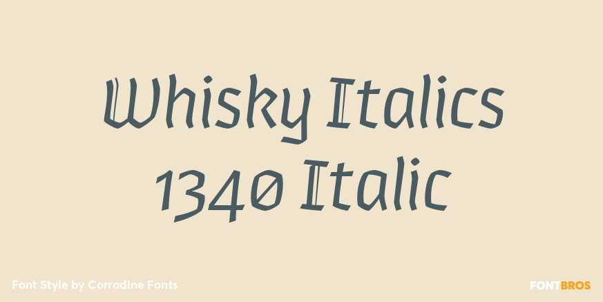 Whisky Italics 1340 Italic Poster