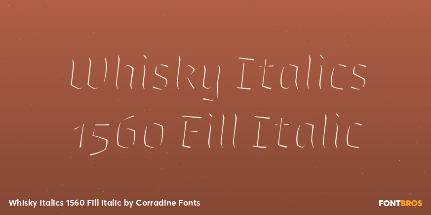 Whisky Italics 1560 Fill Italic Poster