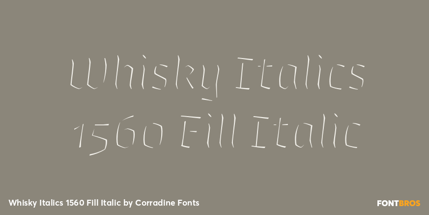 Whisky Italics 1560 Fill Italic Poster