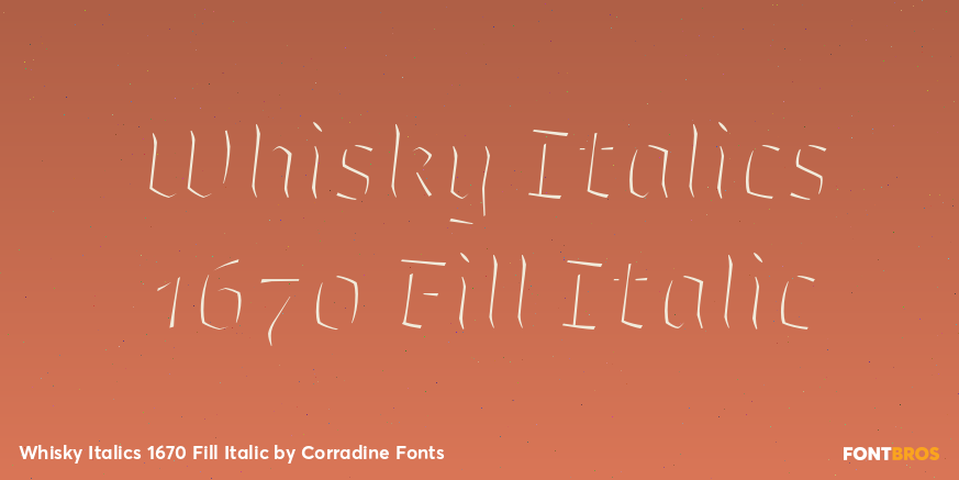 Whisky Italics 1670 Fill Italic Poster
