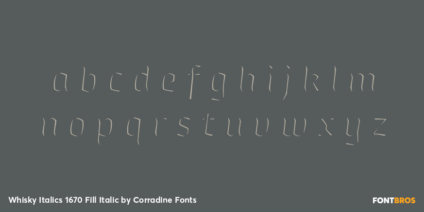Whisky Italics 1670 Fill Italic Font Poster #3