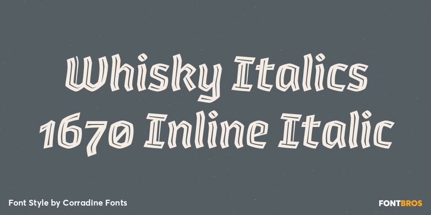 Whisky Italics 1670 Inline Italic Font Poster #1