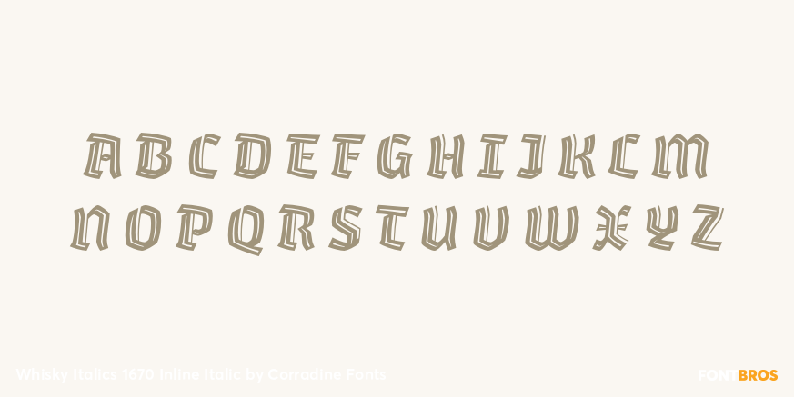 Whisky Italics 1670 Inline Italic Font Poster #2