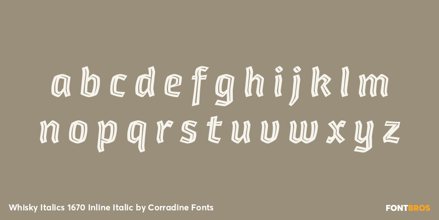 Whisky Italics 1670 Inline Italic Font Poster #3