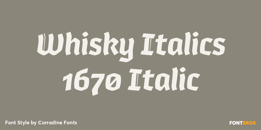 Whisky Italics 1670 Italic Font Poster #1
