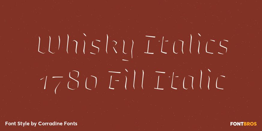 Whisky Italics 1780 Fill Italic Poster