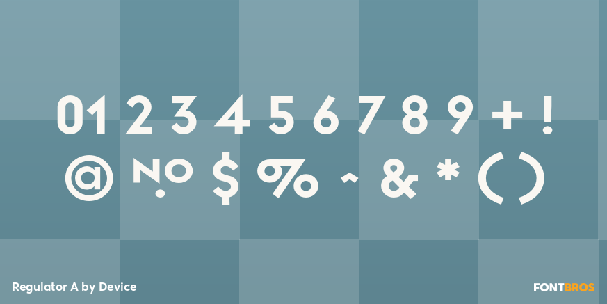 Regulator A Font Poster #4