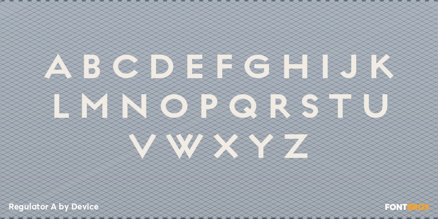 Regulator A Font Poster #1