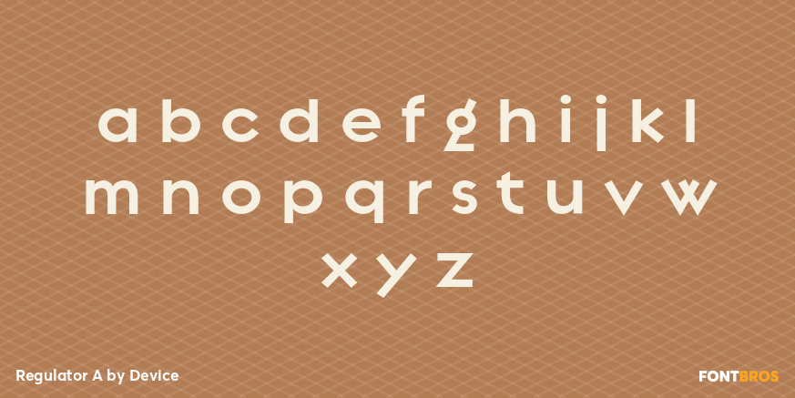 Regulator A Font Poster #1