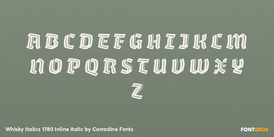 Whisky Italics 1780 Inline Italic Font Poster #2